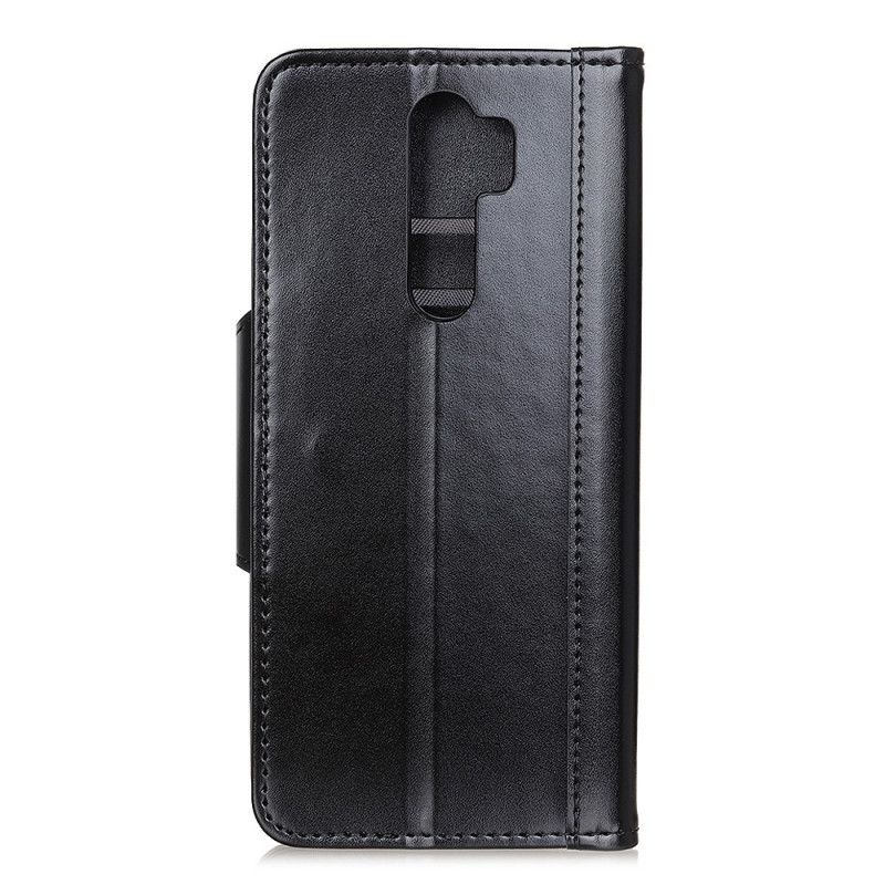 Flip Cover Læder Xiaomi Redmi 9 Sort Kunstlæder Elegance Lukning