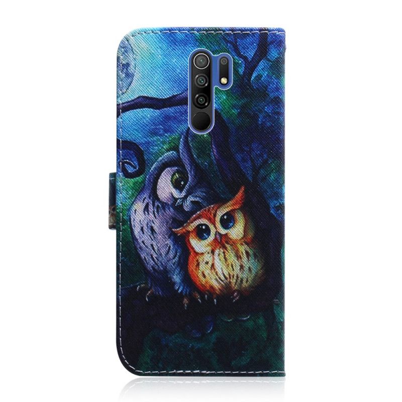 Flip Cover Læder Xiaomi Redmi 9 Ugelmaleri