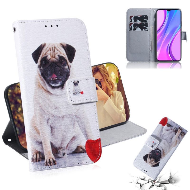 Flip Cover Xiaomi Redmi 9 Mobilcover Mops Hund