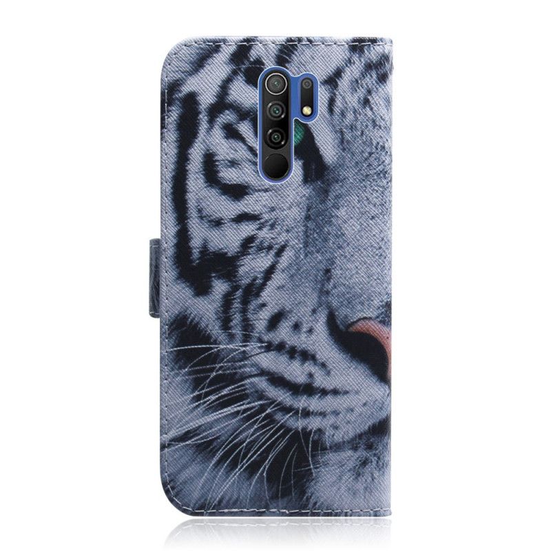 Flip Cover Xiaomi Redmi 9 Mobilcover Tiger Ansigt