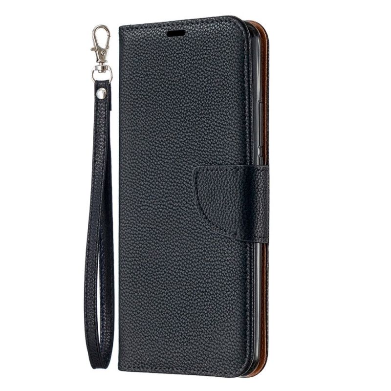 Flip Cover Xiaomi Redmi 9 Sort Mobilcover Lychee Skrå Flap