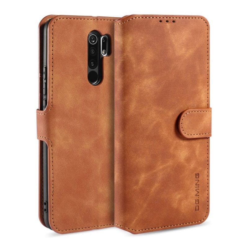 Flip Cover Xiaomi Redmi 9 Sort Retro Dg.Ming