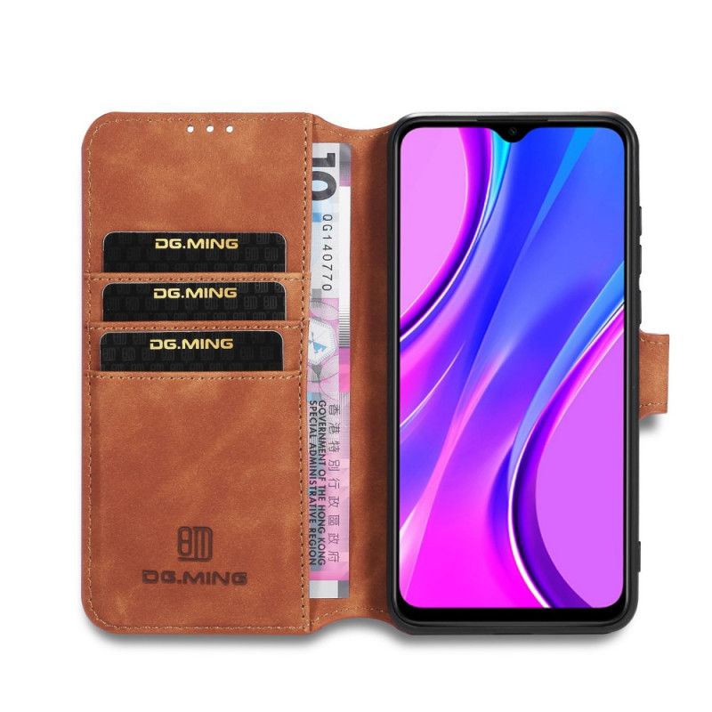 Flip Cover Xiaomi Redmi 9 Sort Retro Dg.Ming