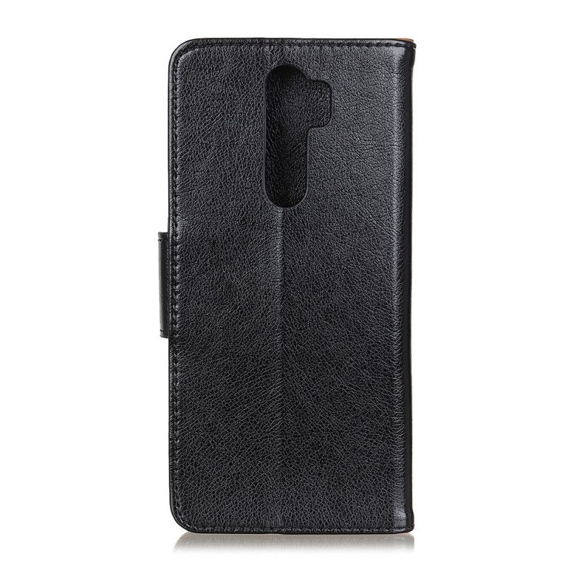 Flip Cover Xiaomi Redmi 9 Sort Split Nappalæder