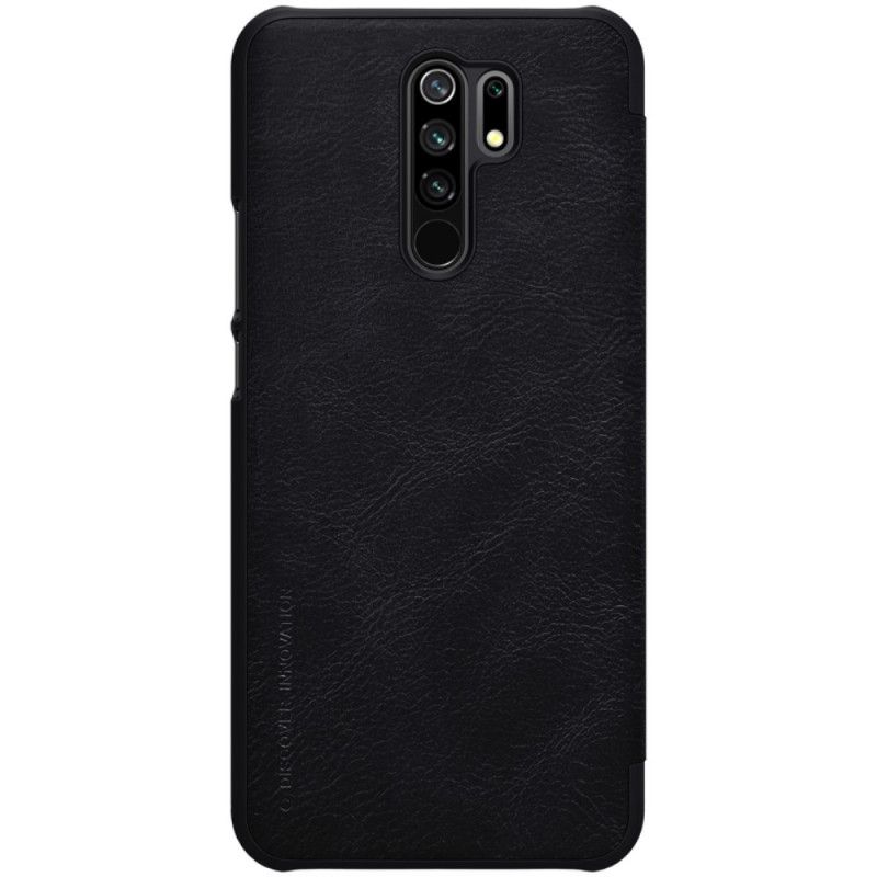 Læder Cover Xiaomi Redmi 9 Sort Nillkin Qin-Serie Original