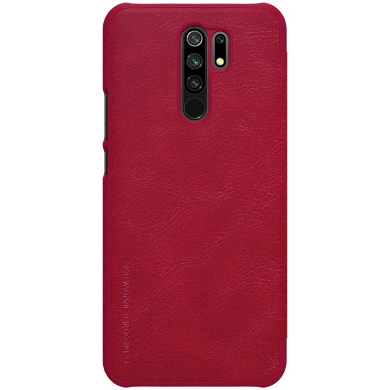 Læder Cover Xiaomi Redmi 9 Sort Nillkin Qin-Serie Original