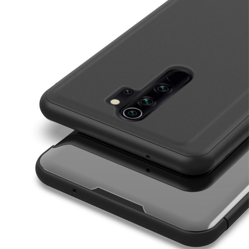 Se Dæksel Xiaomi Redmi 9 Sort Spejl Og Imiteret Læder