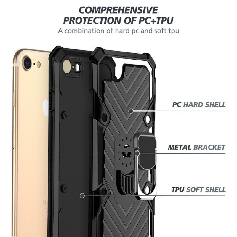 Cover for iPhone 7 / 8 / SE 2 Sort Aftagelig Ringholder