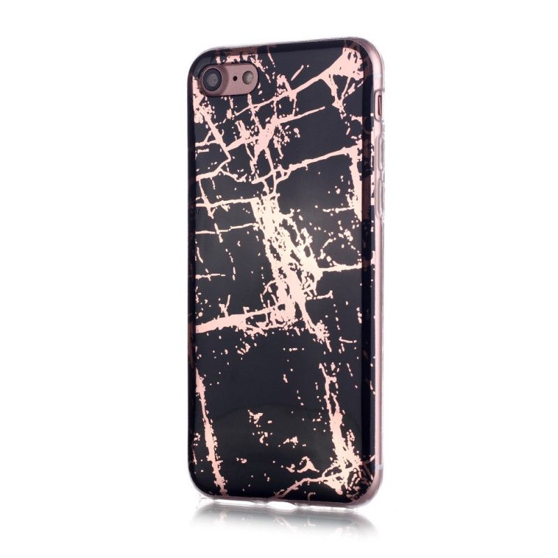 Cover for iPhone 7 / 8 / SE 2 Sort Marmorfarvet Geometri