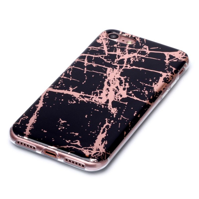 Cover for iPhone 7 / 8 / SE 2 Sort Marmorfarvet Geometri