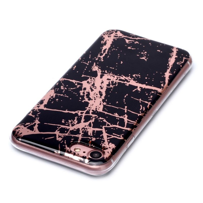 Cover for iPhone 7 / 8 / SE 2 Sort Marmorfarvet Geometri