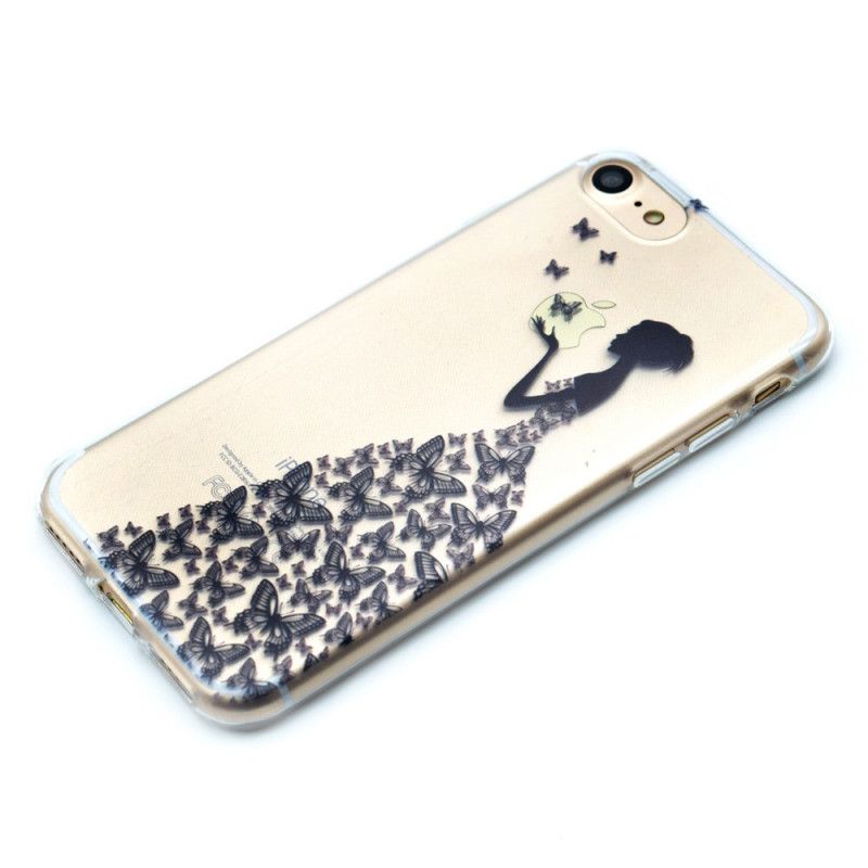 Cover iPhone 7 / 8 / SE 2 Gennemsigtig Sommerfuglekjole Beskyttelse