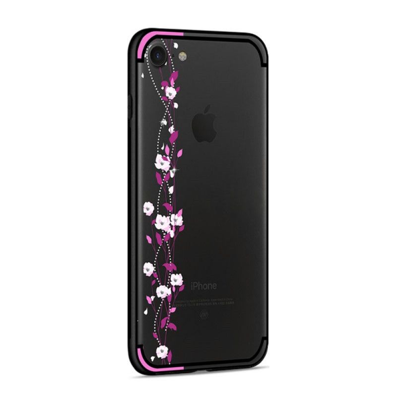 Cover iPhone 7 / 8 / SE 2 Gul Blomster Og Rhinestones Nxe Original