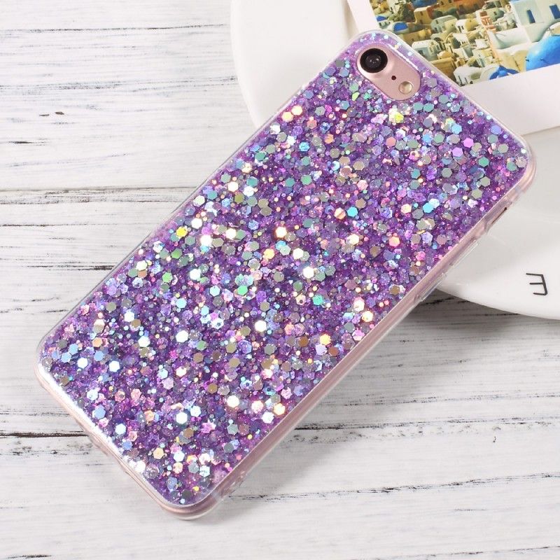 Cover iPhone 7 / 8 / SE 2 Magenta Premium Glitter