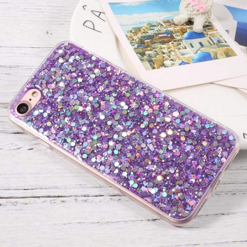 Cover iPhone 7 / 8 / SE 2 Magenta Premium Glitter