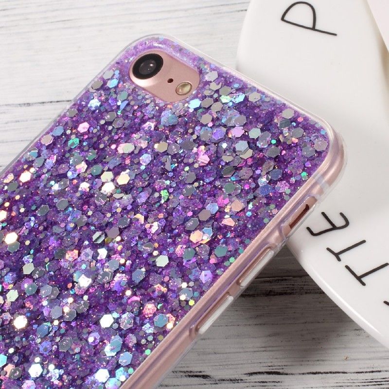 Cover iPhone 7 / 8 / SE 2 Magenta Premium Glitter