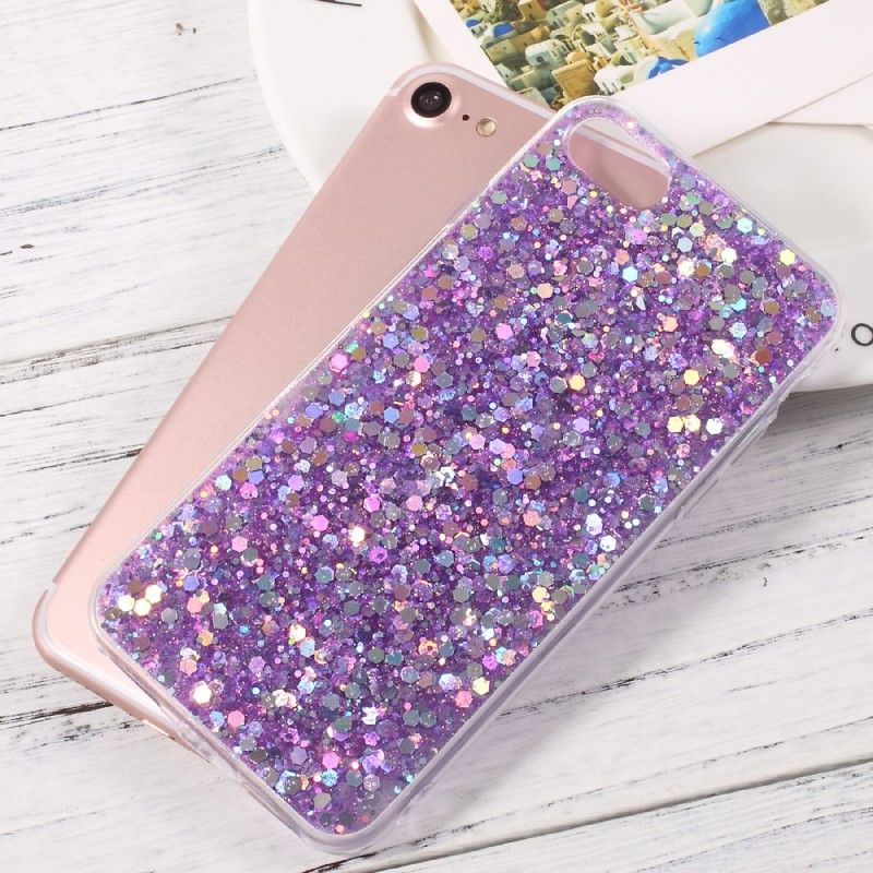 Cover iPhone 7 / 8 / SE 2 Magenta Premium Glitter