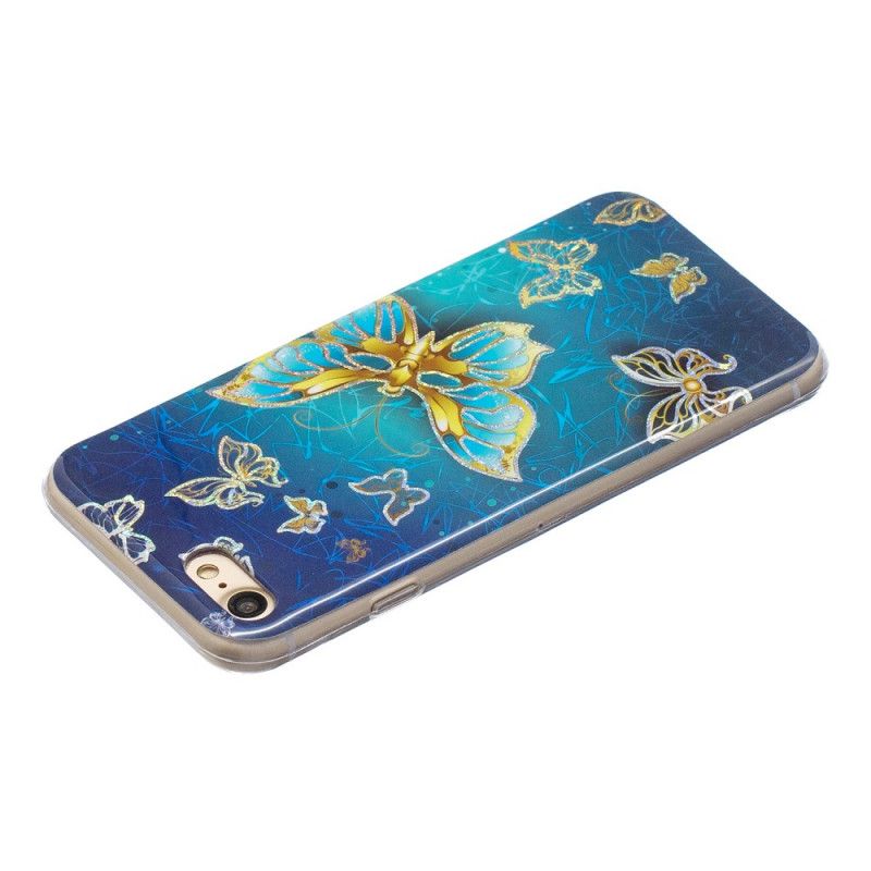 Cover iPhone 7 / 8 / SE 2 Mobilcover Glitterdesign Sommerfugle