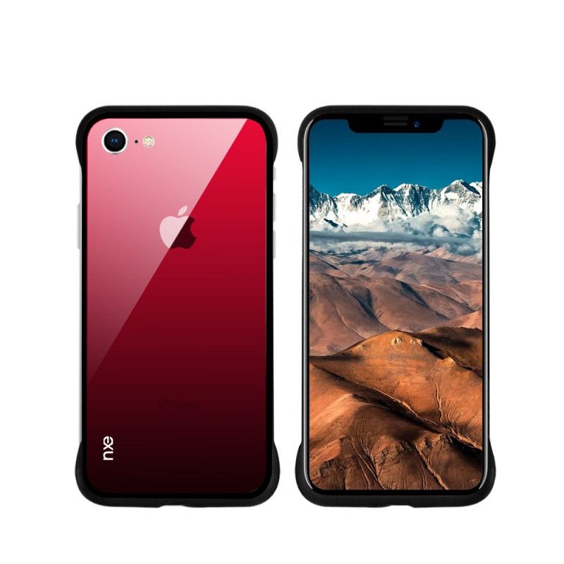 Cover iPhone 7 / 8 / SE 2 Rød Nxe Farver I Hærdet Glas