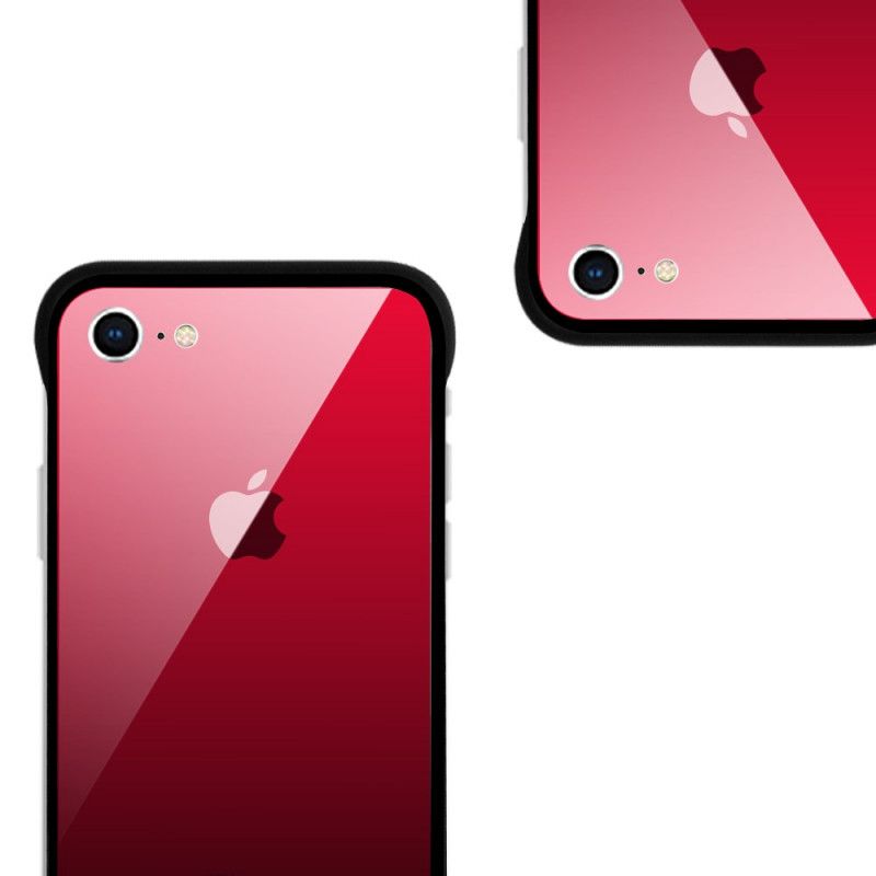 Cover iPhone 7 / 8 / SE 2 Rød Nxe Farver I Hærdet Glas