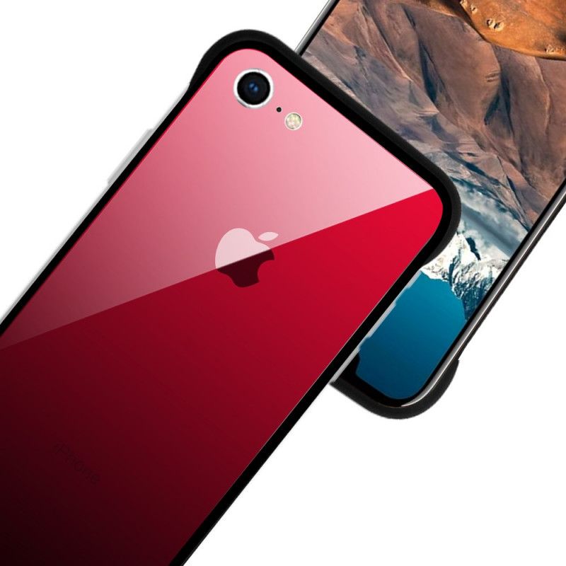 Cover iPhone 7 / 8 / SE 2 Rød Nxe Farver I Hærdet Glas