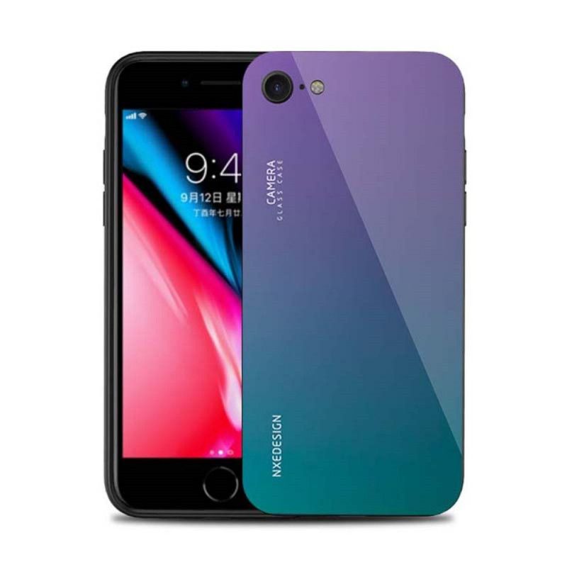 Cover iPhone 7 / 8 / SE 2 Rød Nxe Farver I Hærdet Glas Beskyttelse