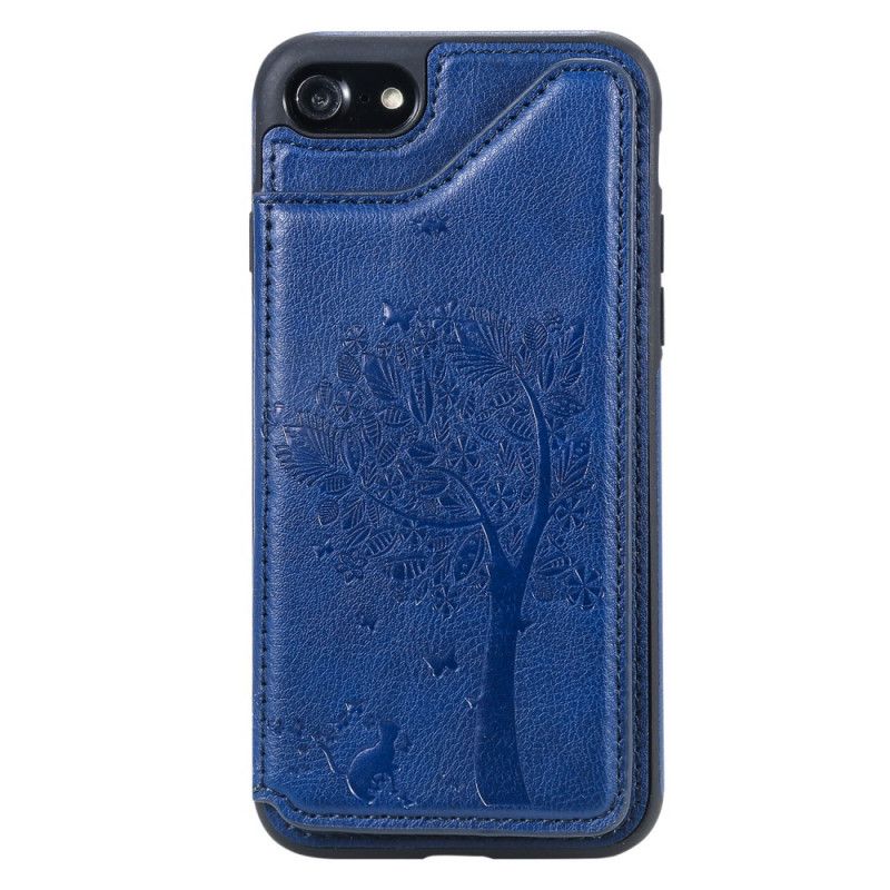 Cover iPhone 7 / 8 / SE 2 Sort Kortholder Med Katteprint Original