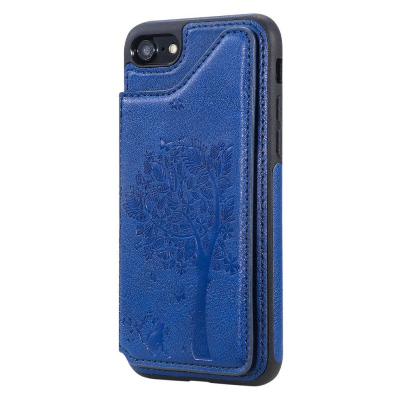 Cover iPhone 7 / 8 / SE 2 Sort Kortholder Med Katteprint Original