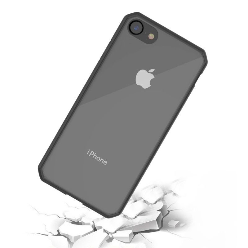 Cover iPhone 7 / 8 / SE 2 Sort Mobilcover Gennemsigtige Farvede Kanter