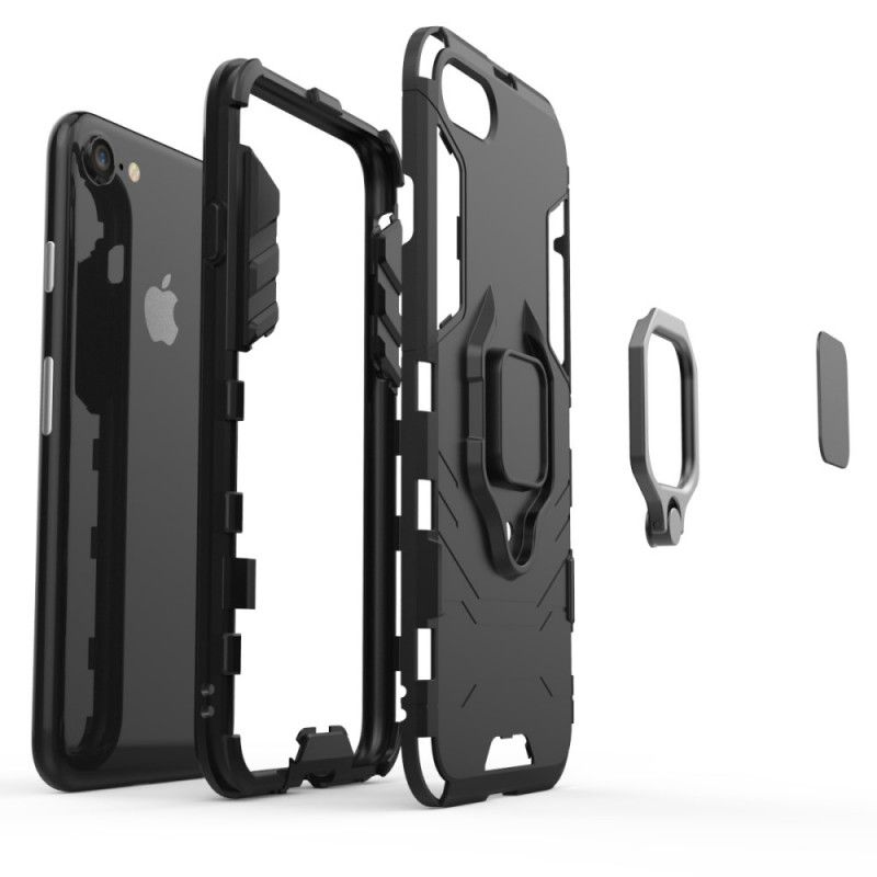 Cover iPhone 7 / 8 / SE 2 Sort Mobilcover Resistent Ring