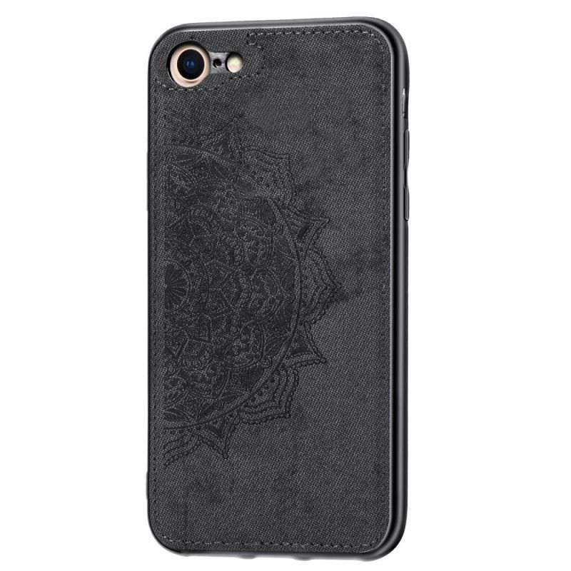 Cover iPhone 7 / 8 / SE 2 Sort Mobilcover Stof- Og Mandala-Struktur