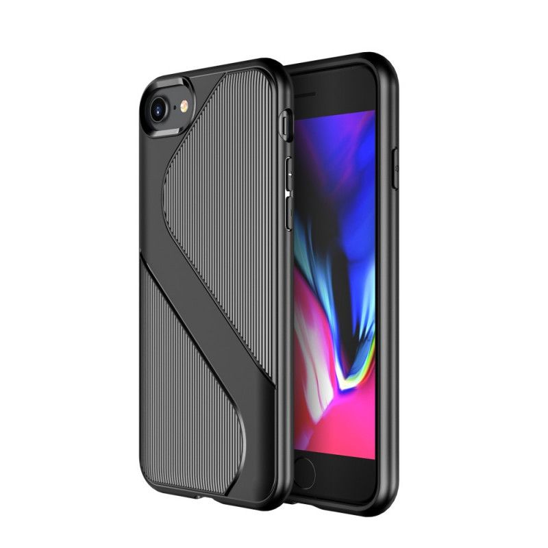 Cover iPhone 7 / 8 / SE 2 Sort Struktureret Design