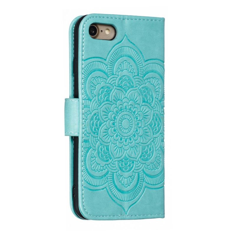 Flip Cover Læder for iPhone 7 / 8 / SE 2 Sort Hele Mandala