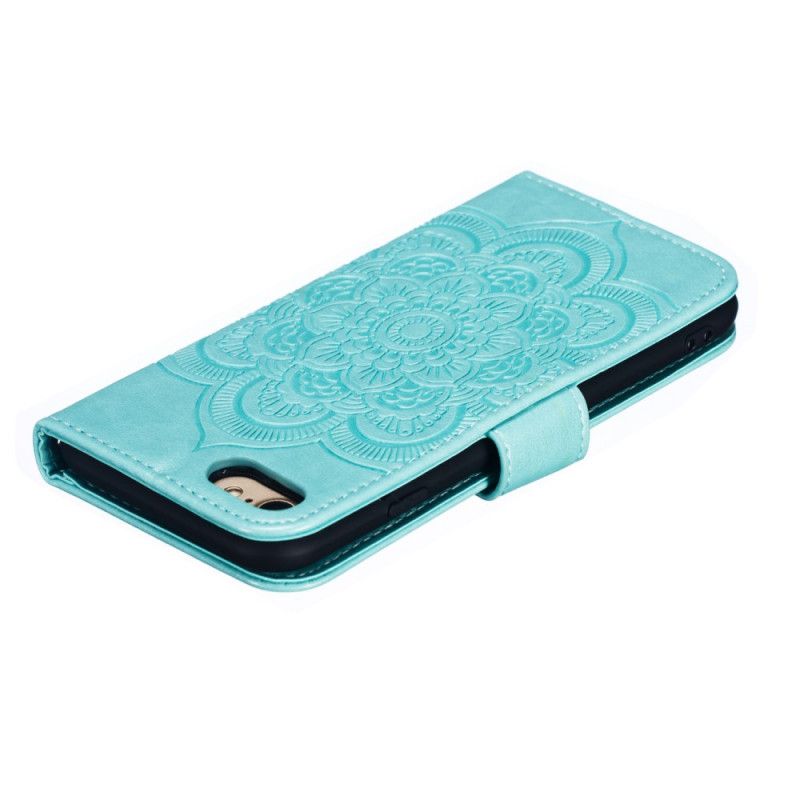 Flip Cover Læder for iPhone 7 / 8 / SE 2 Sort Hele Mandala