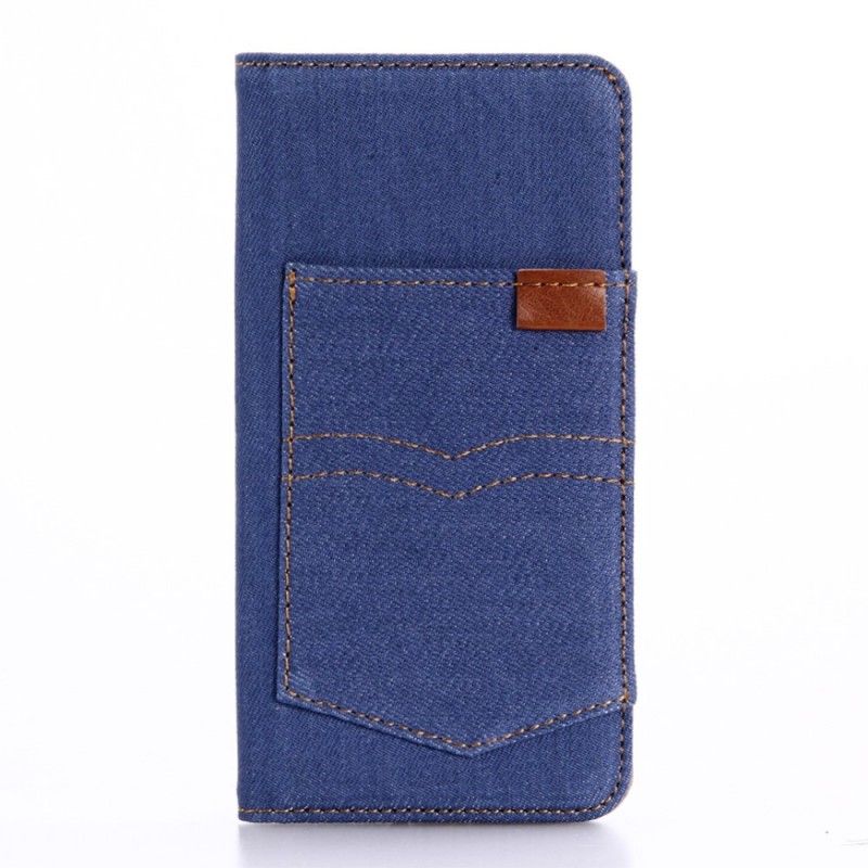 Flip Cover Læder iPhone 7 / 8 / SE 2 Sort Klassiske Jeans