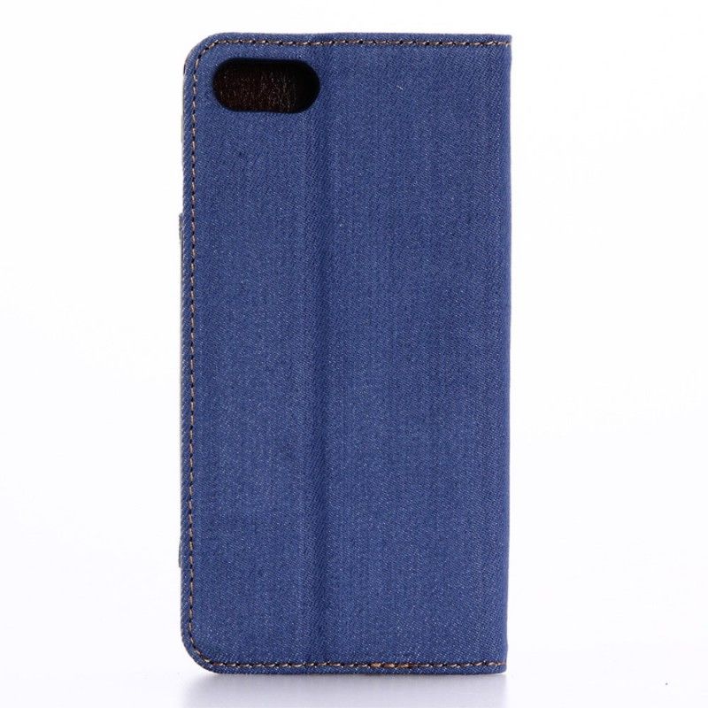 Flip Cover Læder iPhone 7 / 8 / SE 2 Sort Klassiske Jeans