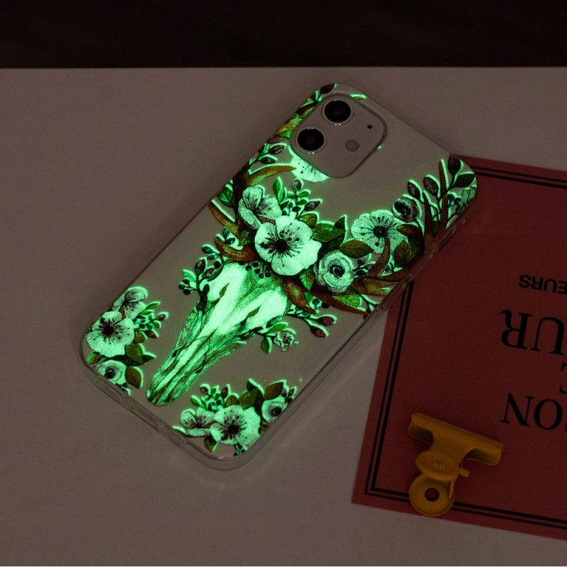 Cover for iPhone 12 Mini Fluorescerende Blomstrende Elg