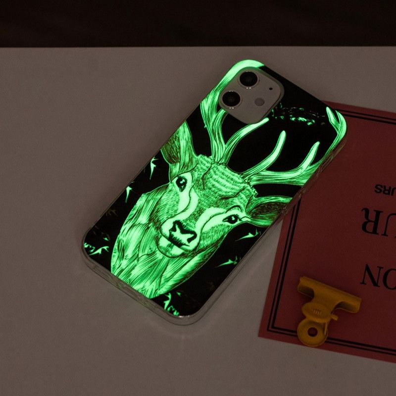 Cover for iPhone 12 Mini Fluorescerende Majestætisk Hjorte