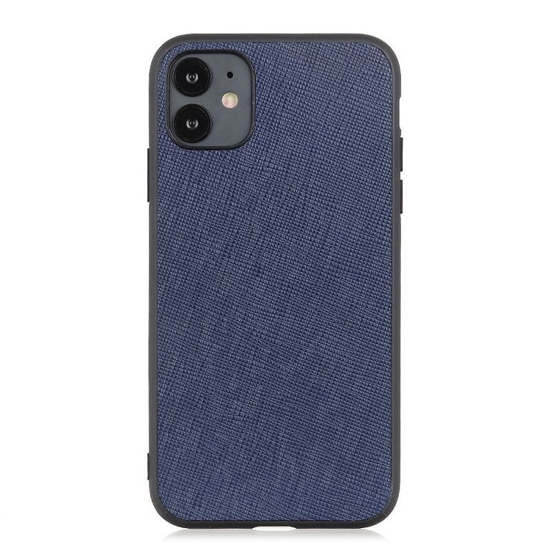 Cover for iPhone 12 Mini Sort Ægte Tekstureret Læder