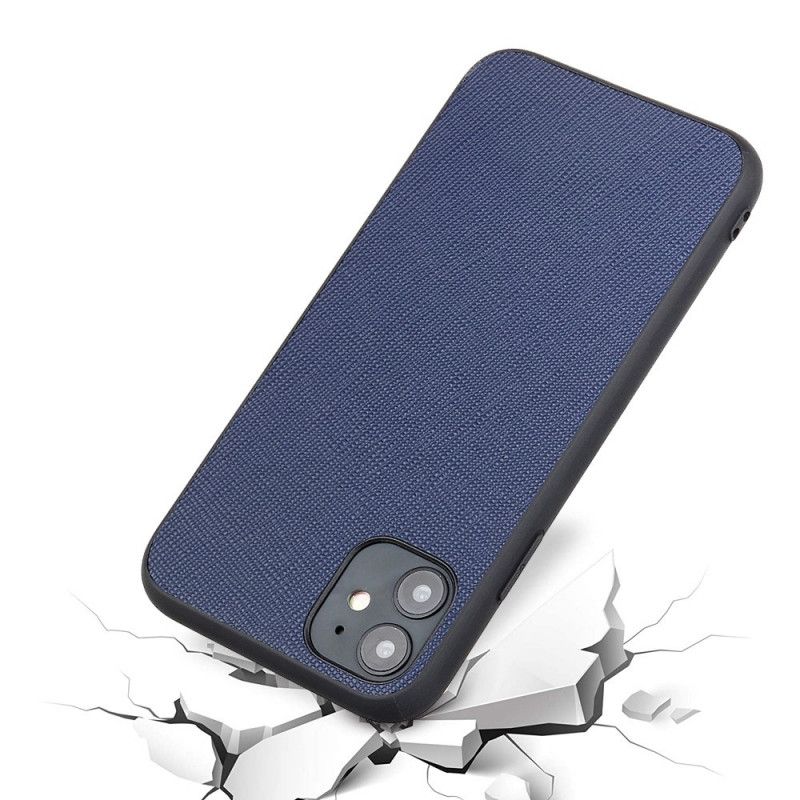 Cover for iPhone 12 Mini Sort Ægte Tekstureret Læder