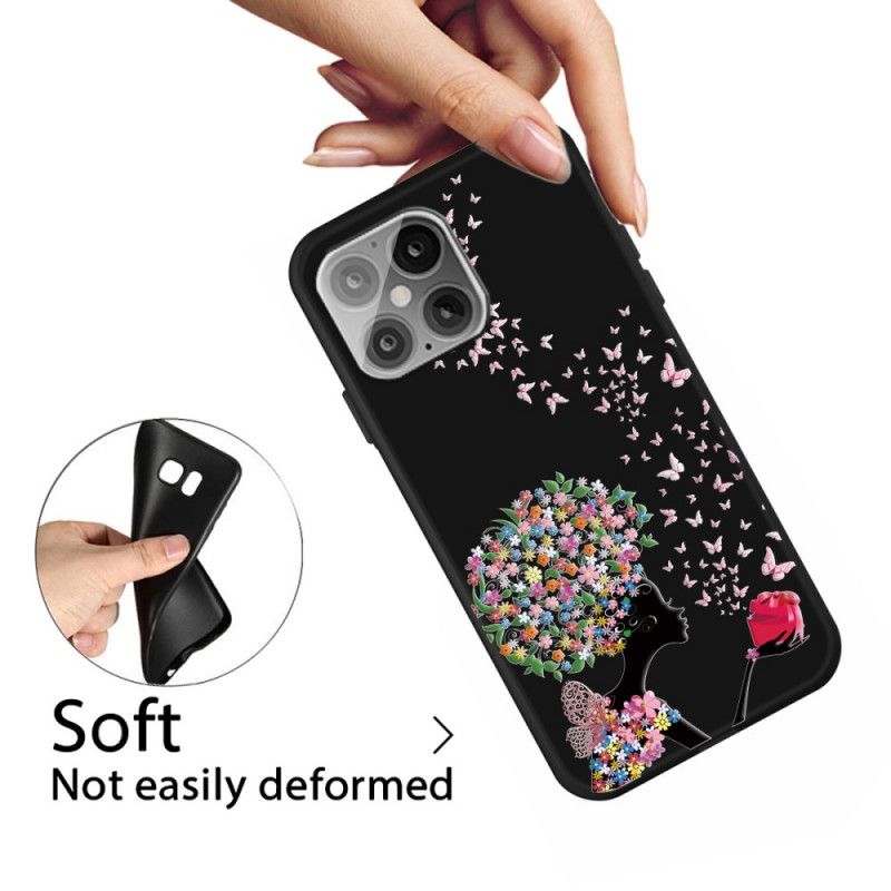 Cover iPhone 12 Mini Kvinde Med Et Blomstret Hoved Beskyttelse