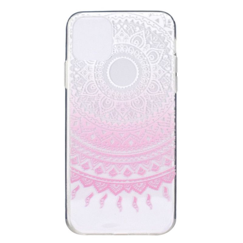 Cover iPhone 12 Mini Lyserød Gennemsigtig Farvet Mandala Original