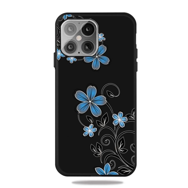 Cover iPhone 12 Mini Mobilcover Blå Blomster