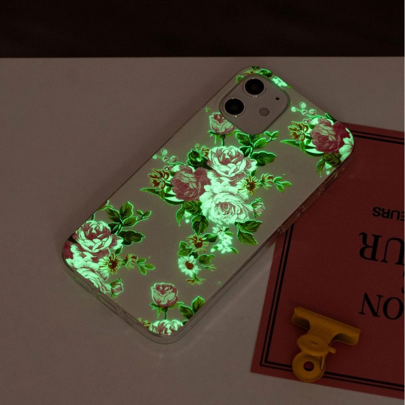 Cover iPhone 12 Mini Mobilcover Fluorescerende Frihedsblomster