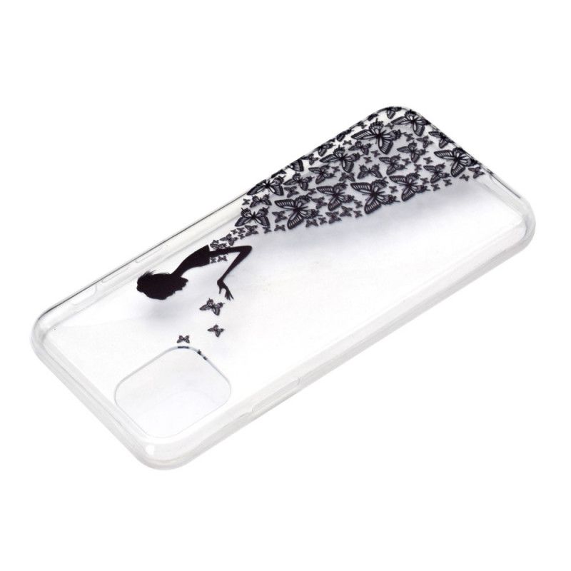 Cover iPhone 12 Mini Mobilcover Gennemsigtig Sommerfuglekjole