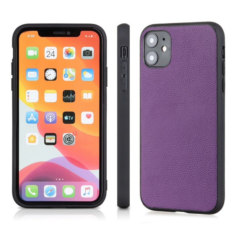 Cover iPhone 12 Mini Sort Ægte Læder