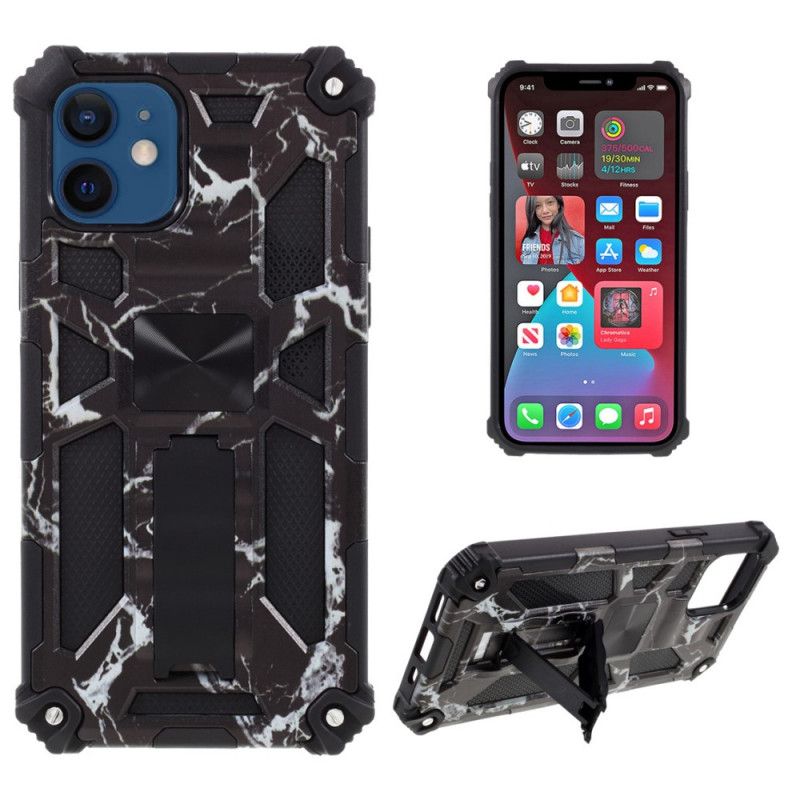 Cover iPhone 12 Mini Sort Camouflage Aftagelig Støtte