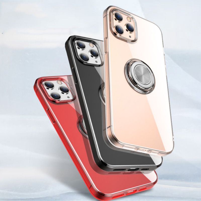 Cover iPhone 12 Mini Sort Gennemsigtig Med Støttering