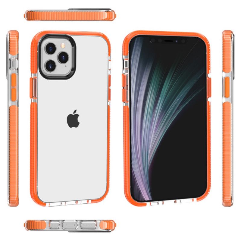 Cover iPhone 12 Mini Sort Gennemsigtige Silikonkanter