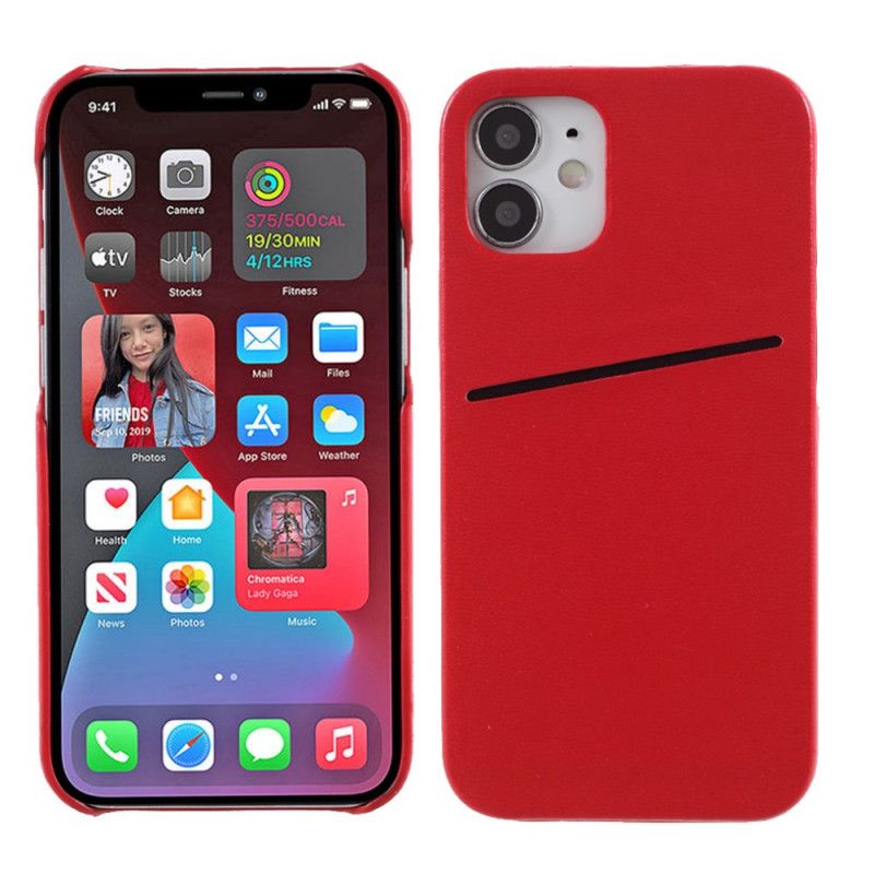 Cover iPhone 12 Mini Sort Gensidig Kortholder Beskyttelse